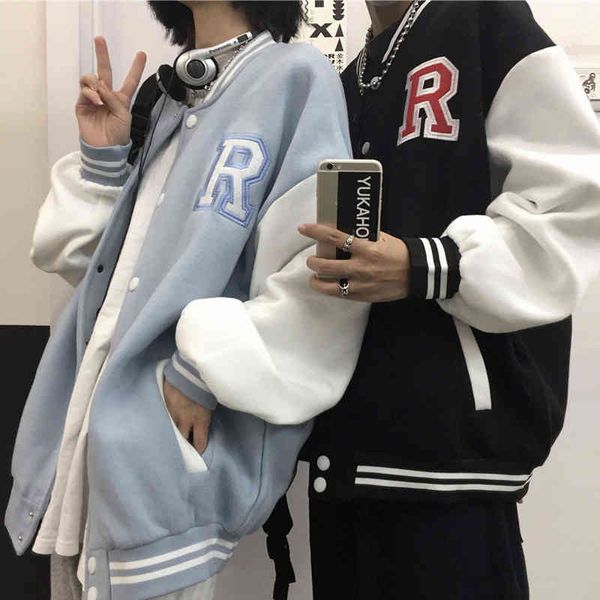 korean street hipster color matching winter loose baseball uniform jacket men and women student casual couple, Black;brown
korean street hipster color matching winter loose baseball uniform jacket men and women student casual couple, Black;brown