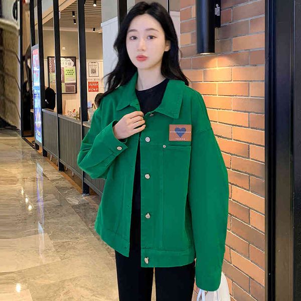 women's jackets salt green denim jacket 2022 spring and autumn korean loose small fresh versatile jacket 0rl9, Black;brown
women's jackets salt green denim jacket 2022 spring and autumn korean loose small fresh versatile jacket 0rl9, Black;brown