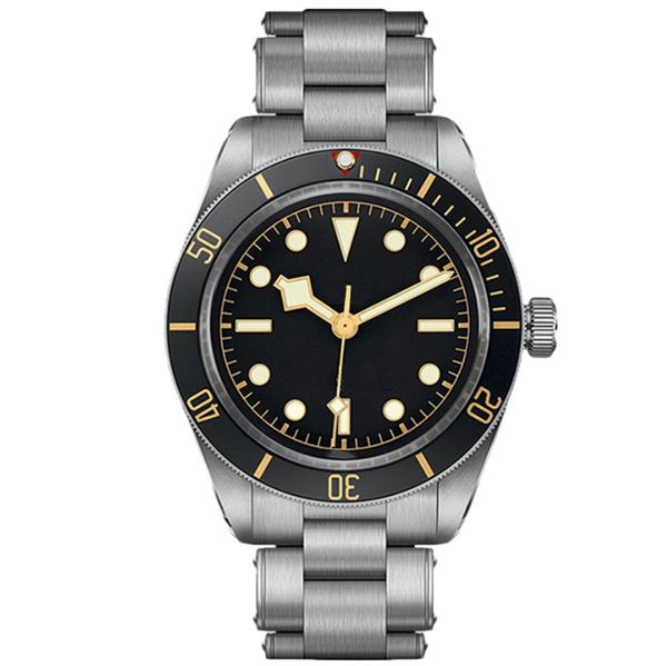 men's premium automatic mechanical watch 42mm leather. stainless steel strap luminous mountable sapphire glass waterproof, Slivery;brown
men's premium automatic mechanical watch 42mm leather. stainless steel strap luminous mountable sapphire glass waterproof, Slivery;brown