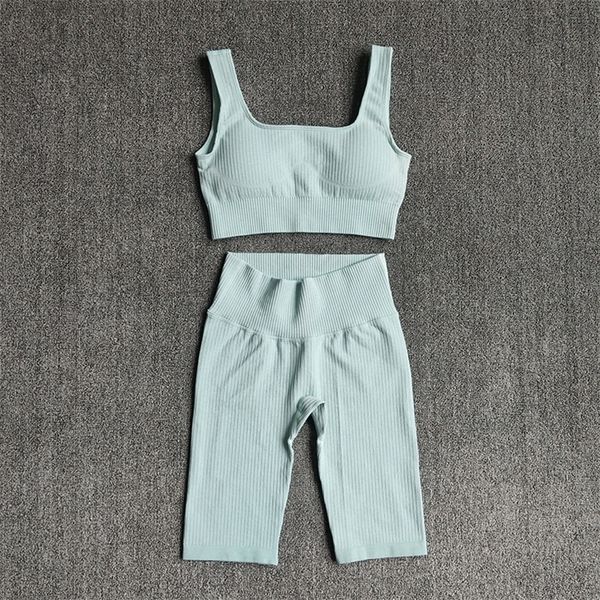 wareball seamless women yoga set sports bra shorts fitness wear outfit 2 piece gym sets workout suits 220317, Gray
wareball seamless women yoga set sports bra shorts fitness wear outfit 2 piece gym sets workout suits 220317, Gray
