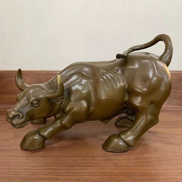 11inch bronze wall street statue bull sculpture modern art home office decoration christmas birthday gifts, Silver
11inch bronze wall street statue bull sculpture modern art home office decoration christmas birthday gifts, Silver