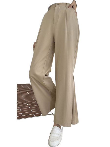 dazy fold pleated godet pants v38f#, Black;white