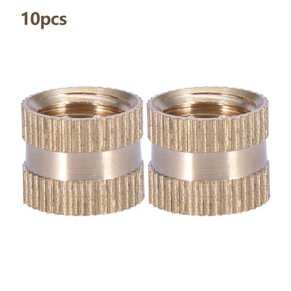 10pcs m10x10lx12mm brass cylinder knurled round molded-in insert embedded nuts
10pcs m10x10lx12mm brass cylinder knurled round molded-in insert embedded nuts