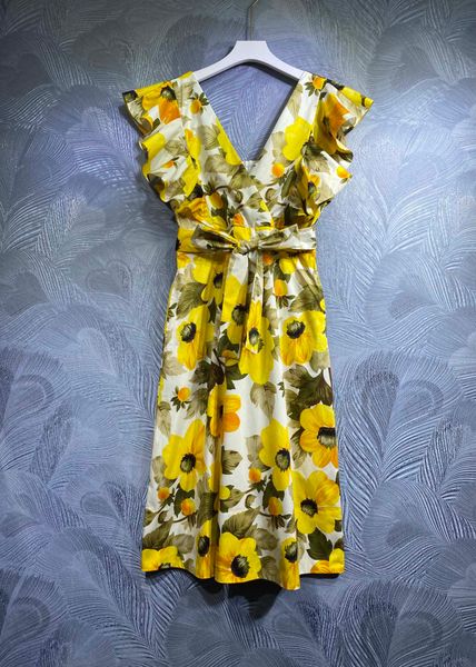 2022 summer new cotton print short sleeve dress, White;black
