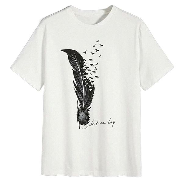men's tee t shirt stamping graphic prints bird feather plus size round neck casual daily print short sleeve basic designer big and tal, White;black
men's tee t shirt stamping graphic prints bird feather plus size round neck casual daily print short sleeve basic designer big and tal, White;black