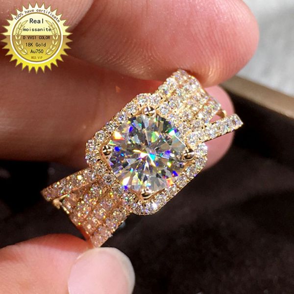 solitaire ring solid 18k gold 4ct moissan diamond ring d color vvs with national certificate, Golden;silver
solitaire ring solid 18k gold 4ct moissan diamond ring d color vvs with national certificate, Golden;silver