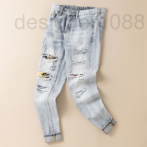 men's jeans designer spring / summer 2022 thin light color jeans with holes men's long pants washed slim fit leggings fashion jifc, Blue
men's jeans designer spring / summer 2022 thin light color jeans with holes men's long pants washed slim fit leggings fashion jifc, Blue