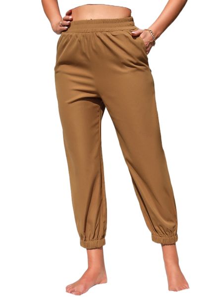 elastic waist slant pocket carrot pants 42sh#, Black;white
elastic waist slant pocket carrot pants 42sh#, Black;white