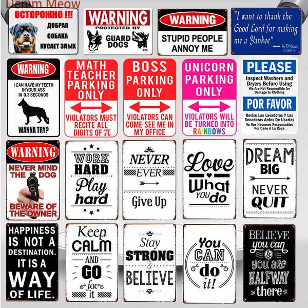 beware of dog metal sign warning notice parking only poster never give up inspirational text painting kitchen home deco
beware of dog metal sign warning notice parking only poster never give up inspirational text painting kitchen home deco