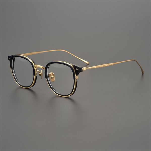 60% outlet online store carved pure titanium ultra light spectacle frame myopic men's handmade fashion star titanium frame women's, White;black
60% outlet online store carved pure titanium ultra light spectacle frame myopic men's handmade fashion star titanium frame women's, White;black