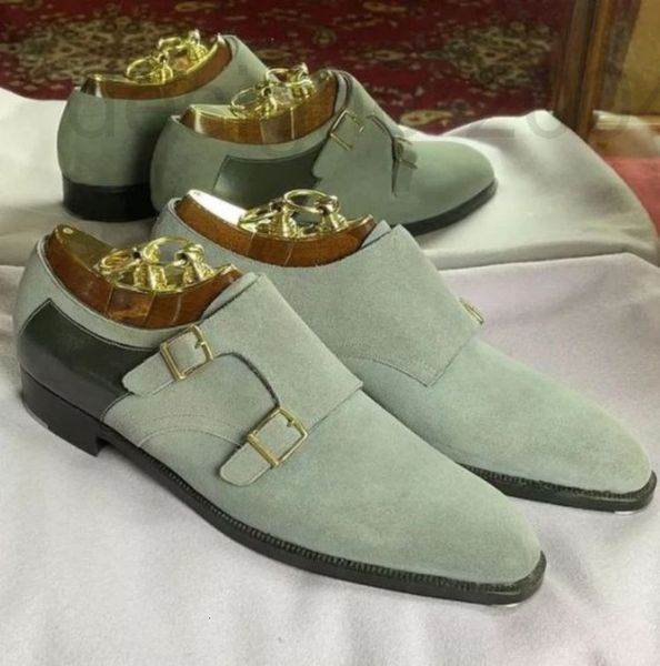 dress shoes designer men's shoes business men's formal green suede stitched double buckles mengke fashion stylist monk osca, Black
dress shoes designer men's shoes business men's formal green suede stitched double buckles mengke fashion stylist monk osca, Black