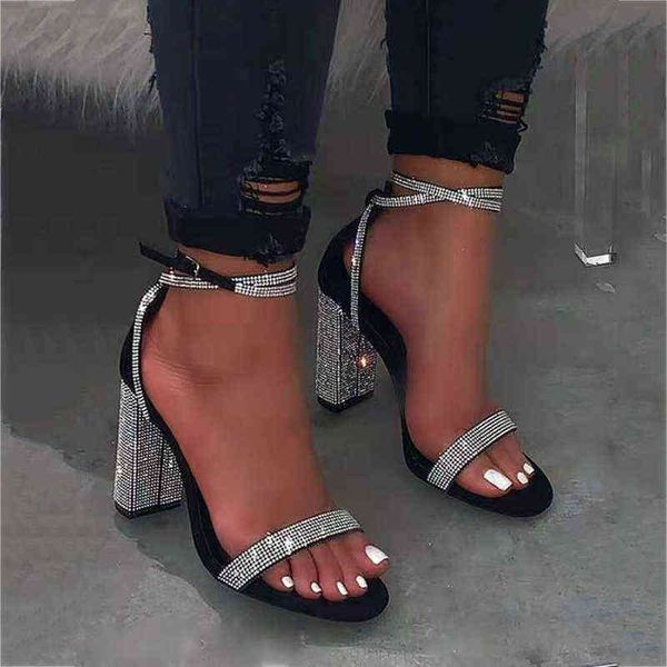 rhinestone thick heel high heel sandals women 2021 summer new bling rhinestone word belt formal dress banquet women sandals y220624, Black
rhinestone thick heel high heel sandals women 2021 summer new bling rhinestone word belt formal dress banquet women sandals y220624, Black