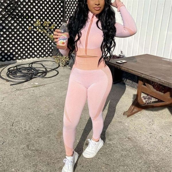 joskaa women active sport set gym workout clothes crop long sleeve zipper front seamless tight high waist design set outfits lj201126, White
joskaa women active sport set gym workout clothes crop long sleeve zipper front seamless tight high waist design set outfits lj201126, White
