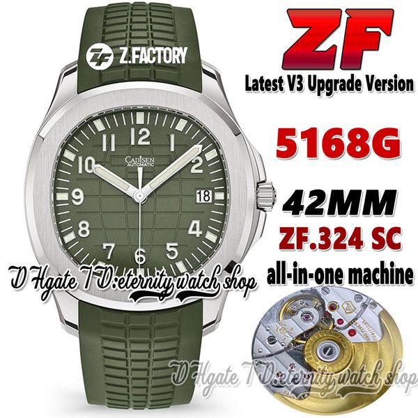 2022 zf v3 upgraded 5168g-010 324sc zf324 automatic mens watch 42mm green texture dial stainless steel case green rubber strap super version, Slivery;brown
2022 zf v3 upgraded 5168g-010 324sc zf324 automatic mens watch 42mm green texture dial stainless steel case green rubber strap super version, Slivery;brown