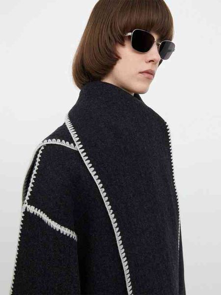 women's wool & blends toteme patchwork embroidery single-breasted coat loose silhouette round collar lambswool jacket winter sping woma, Black
women's wool & blends toteme patchwork embroidery single-breasted coat loose silhouette round collar lambswool jacket winter sping woma, Black