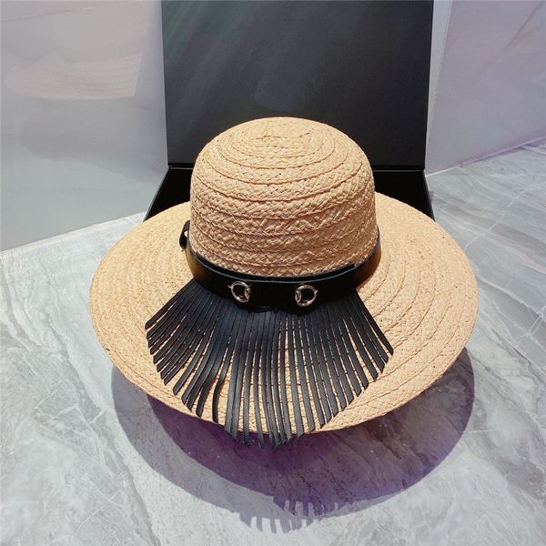 casual tassel wide brim hats women sunshale straw hat outdoor travel beach caps designer summer cap, Blue;gray
casual tassel wide brim hats women sunshale straw hat outdoor travel beach caps designer summer cap, Blue;gray