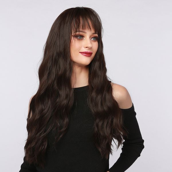 long black brown synthetic wigs with bangs curly wig for women natural daily party cosplay fake hair heat resistant fiberfactory direct
long black brown synthetic wigs with bangs curly wig for women natural daily party cosplay fake hair heat resistant fiberfactory direct