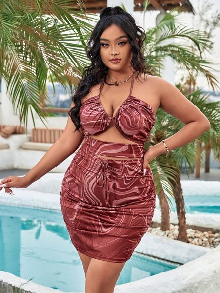 plus marble print cut out tie front halter neck bodycon dress d0zp#, Black
plus marble print cut out tie front halter neck bodycon dress d0zp#, Black