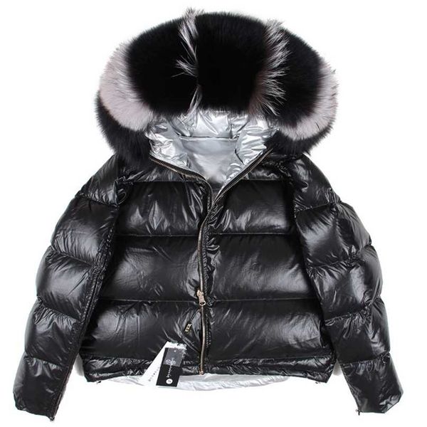 maomaokong natural fur collar loose short down coat sliver white duck winter jacke t park 211216, Black
maomaokong natural fur collar loose short down coat sliver white duck winter jacke t park 211216, Black