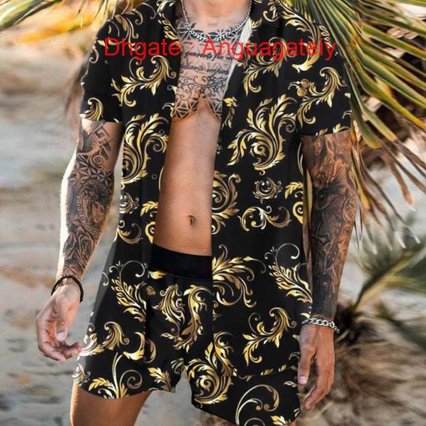 fashion men's casual shirts luxury men tracksuits hawaiian sets printing short sleeve button shirt summer beach shorts tees streetwear, White;black
fashion men's casual shirts luxury men tracksuits hawaiian sets printing short sleeve button shirt summer beach shorts tees streetwear, White;black