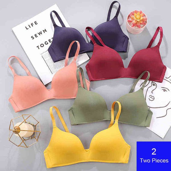 two-pack women seamless bra no thread push up underwear bras for girls dents breathable thin comfortable bras brasserie l220726, Red;black
two-pack women seamless bra no thread push up underwear bras for girls dents breathable thin comfortable bras brasserie l220726, Red;black