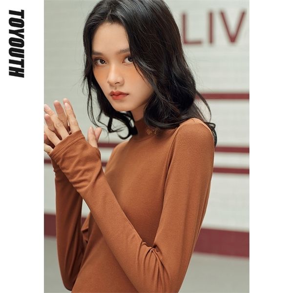 toyouth women tees autumn winter long sleeve half high collar slim bottoming t-shirt solid letter embroidery print basic 220328, White
toyouth women tees autumn winter long sleeve half high collar slim bottoming t-shirt solid letter embroidery print basic 220328, White