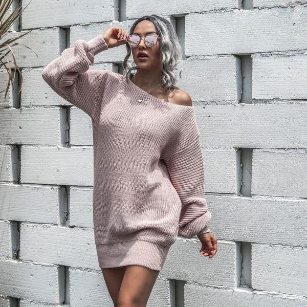 casual dress autumn/winter dress casual off shoulder lantern sleeve knitted sweater dress, Black;gray
casual dress autumn/winter dress casual off shoulder lantern sleeve knitted sweater dress, Black;gray