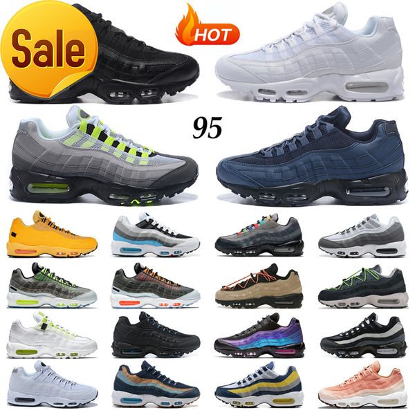 sale boots ale 95 running shoes men women 95s triple black white neon midnight navy glass blue co