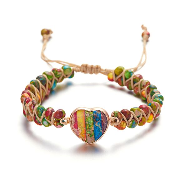 selling handmade creative woven bracelet double winding love emperor stone bead yoga bracelet, Golden;silver
selling handmade creative woven bracelet double winding love emperor stone bead yoga bracelet, Golden;silver