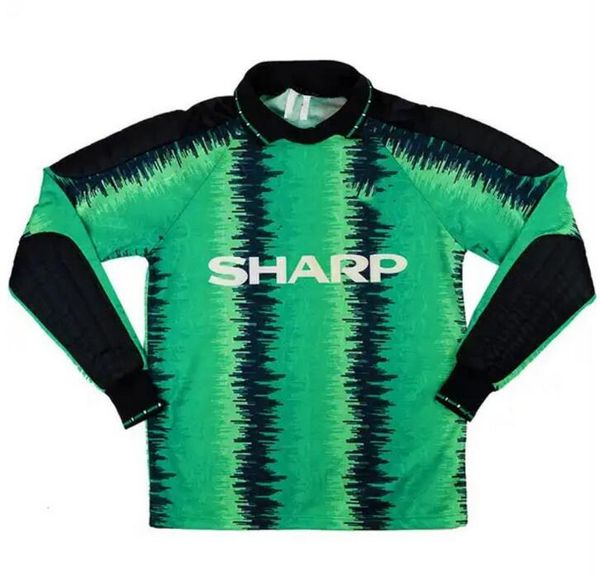 90 91 92 gk long sleeve soccer jersey green black 1# jersey schmeichel maillot foot shirt, Black;yellow
90 91 92 gk long sleeve soccer jersey green black 1# jersey schmeichel maillot foot shirt, Black;yellow