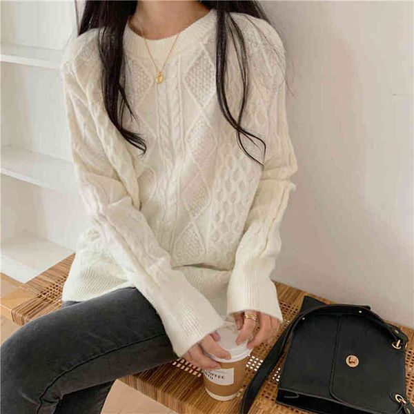 qoerlin minimalist women round neck sweater oversize warm pullovers sweater long sleeve loose jumper twist white sweater pulls 210412, White;black
qoerlin minimalist women round neck sweater oversize warm pullovers sweater long sleeve loose jumper twist white sweater pulls 210412, White;black