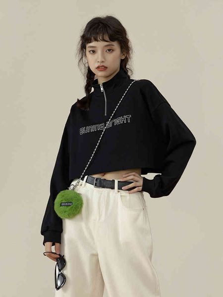 black short sweater women's autumn and winter versatile coat 2021 new spring thin long sleeved clothes
black short sweater women's autumn and winter versatile coat 2021 new spring thin long sleeved clothes