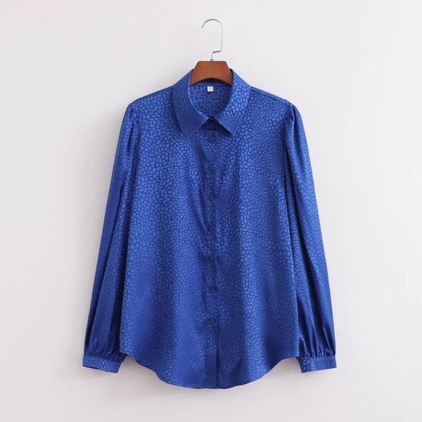 women's blouses & shirts women jacquard satin blue shirt female long sleeve blouse casual lady loose blusas, White
women's blouses & shirts women jacquard satin blue shirt female long sleeve blouse casual lady loose blusas, White
