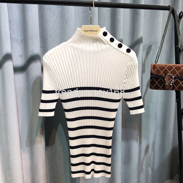 women's knits & tees national day special celebrity style striped shoulder button slim fit sweater women's soft breathable elastic, White
women's knits & tees national day special celebrity style striped shoulder button slim fit sweater women's soft breathable elastic, White