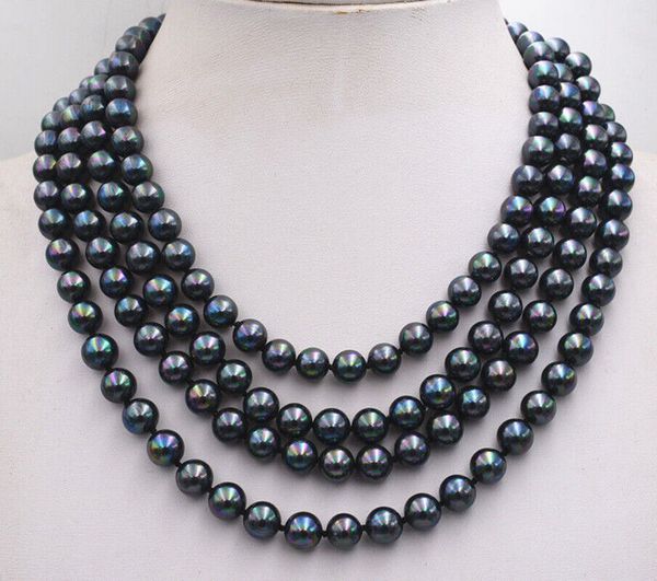 25" 36" 50" 8/10/ 12mm round rainbow black south sea shell pearl beads necklace, Silver
25" 36" 50" 8/10/ 12mm round rainbow black south sea shell pearl beads necklace, Silver