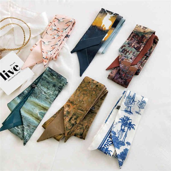 fashion women hair luxury brand scarf bandanas for female headband design scarves bag accessories printing foulard cheveux, Blue;gray
fashion women hair luxury brand scarf bandanas for female headband design scarves bag accessories printing foulard cheveux, Blue;gray