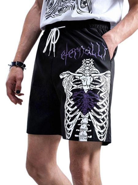 romwe goth guys skeleton print drawstring shorts l5j1#, White;black
romwe goth guys skeleton print drawstring shorts l5j1#, White;black
