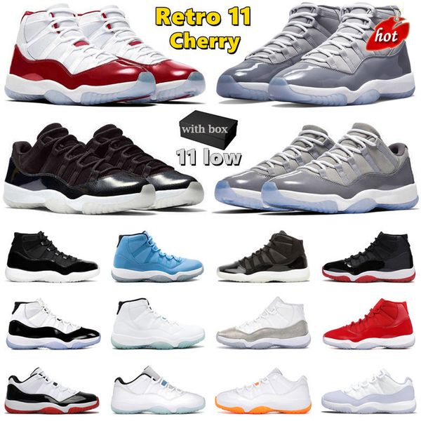 with box 11 11s basketball shoes men women cherry 72- low cool grey 25th anniversary bred pantone pure violet mens trainers sport sneakers, Black
with box 11 11s basketball shoes men women cherry 72- low cool grey 25th anniversary bred pantone pure violet mens trainers sport sneakers, Black