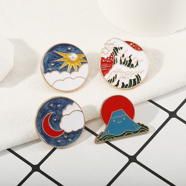 cartoon mount fuji pattern brooch pins 4pcs/set ins gold plated brooches for women sun enamel pin jewelry waves badges denim shirt bags smal, Gray
cartoon mount fuji pattern brooch pins 4pcs/set ins gold plated brooches for women sun enamel pin jewelry waves badges denim shirt bags smal, Gray
