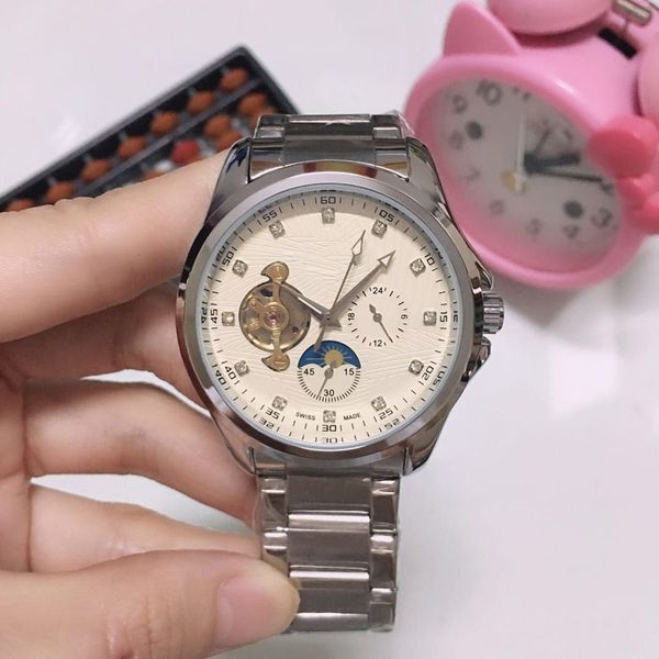 fashion luxury mens watches brand mechanical automatic gold wristwatches moon phase gold watch for men christmas valentine's father, Slivery;brown
fashion luxury mens watches brand mechanical automatic gold wristwatches moon phase gold watch for men christmas valentine's father, Slivery;brown