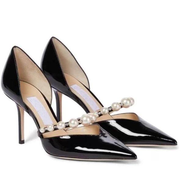 2022 premium red sole wedding shoes sandals lady pearls strap luxury brands pointed toe high heels women's walking summer with box, Black
2022 premium red sole wedding shoes sandals lady pearls strap luxury brands pointed toe high heels women's walking summer with box, Black