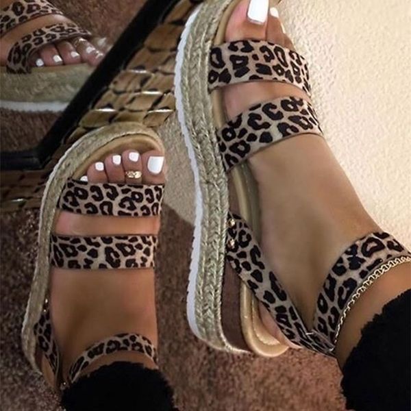 women s sandals woman leopard hemp bottom ladies flat platform shoes summer casual pu buckle strap sandal female plus 43 220608, Black
women s sandals woman leopard hemp bottom ladies flat platform shoes summer casual pu buckle strap sandal female plus 43 220608, Black