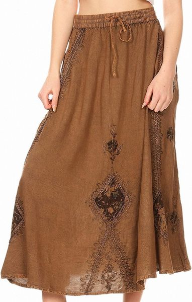 women's casual dresses boho embroidery gypsy skirt with lace elastic waist pockets l8s0#, Black;gray
women's casual dresses boho embroidery gypsy skirt with lace elastic waist pockets l8s0#, Black;gray
