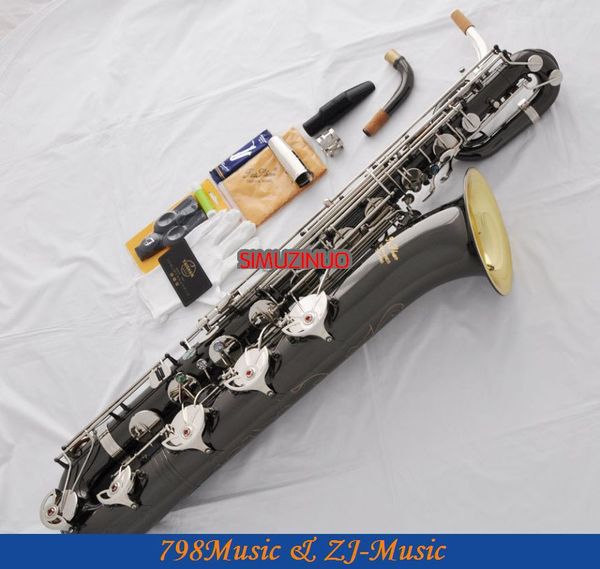 support professional black nickel silver and gold bell baritone saxophone sax high f# w/leather case
support professional black nickel silver and gold bell baritone saxophone sax high f# w/leather case
