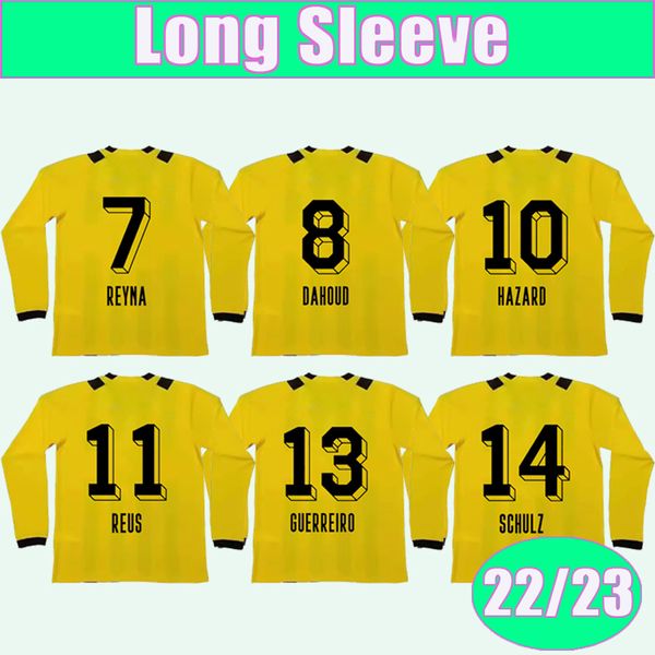 22 23 hummels reus kamara long sleeve mens soccer jerseys reyna akanji brandt bellingham guerreiro malen home football shirt uniforms, Black;yellow
22 23 hummels reus kamara long sleeve mens soccer jerseys reyna akanji brandt bellingham guerreiro malen home football shirt uniforms, Black;yellow