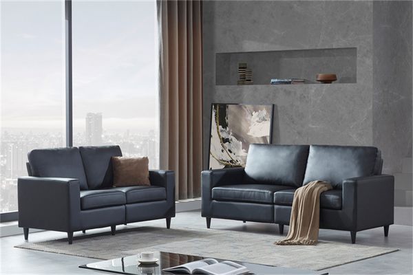 living room modern style sofa and loveseat sets pu leather upholstered couch furniture for home or office 2 and 3 seat