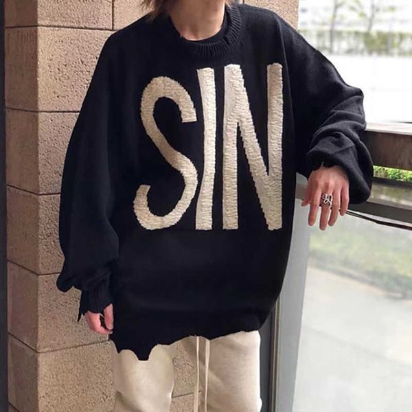 sin letter saint michael man sweaters mens plus size luxury knitted wool sweater men's designer casual pullover long sleeves loose fit, White;black
sin letter saint michael man sweaters mens plus size luxury knitted wool sweater men's designer casual pullover long sleeves loose fit, White;black