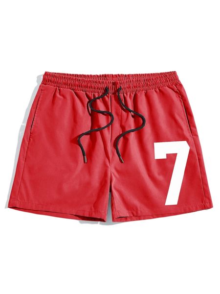 romwe guys letter drawstring shorts a5yq#, White;black