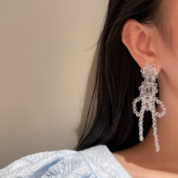 925 silver needle crystal pearl woven flower earrings exaggerated long tassel earrings korean personalized fashion eardrop, Golden
925 silver needle crystal pearl woven flower earrings exaggerated long tassel earrings korean personalized fashion eardrop, Golden