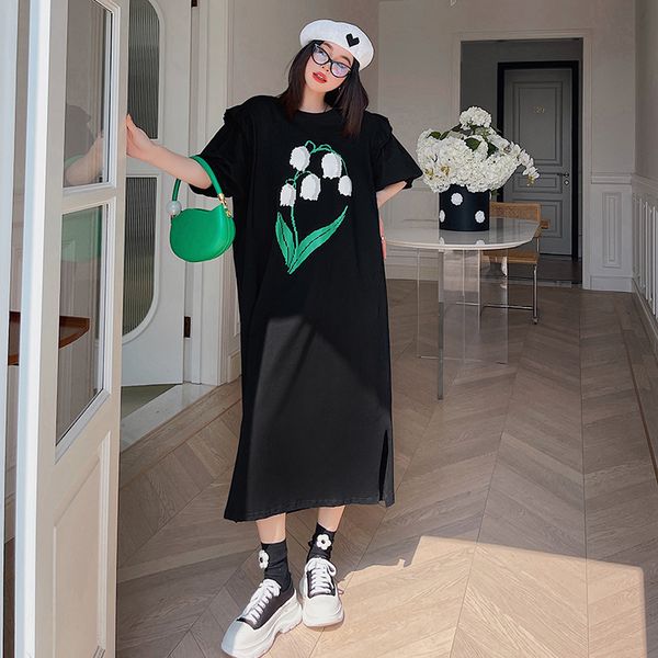 loose large dress size short-sleeved lantern sleeves long open casual t-shirt dress women, Black
loose large dress size short-sleeved lantern sleeves long open casual t-shirt dress women, Black